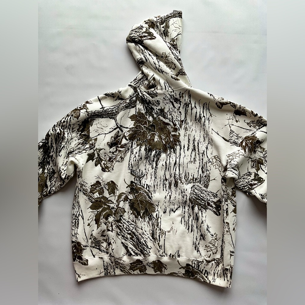 Supreme Woodland Pattern Hoodie - White and Brown
